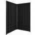 BIOMBO FERRO PRETO 2 FOLHAS C/ TECIDO *PRETO* 2,20X2,00M (AxL)- KIT