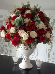 Arranjo Floral Artificial Rosas Vermelhas D:60Cm