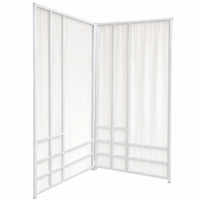 BIOMBO FERRO *BRANCO* 2 FOLHAS C/ TECIDO OXF. BRANCO 2,20X2,00M (AxL)- KIT
