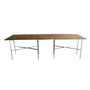 MESA MDF RETANGULAR 2,50X0,80M (PÉ + TAMPO)- KIT * Uso somente c/ toalha