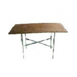 MESA MDF CRÚ RETANGULAR 1,36X0,80M (PÉ + TAMPO)- KIT