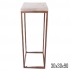 Mesa Ferro ROSE GOLD Industrial Tampo Madeira Naval 30x30 H:90cm- Linha Assimétricas